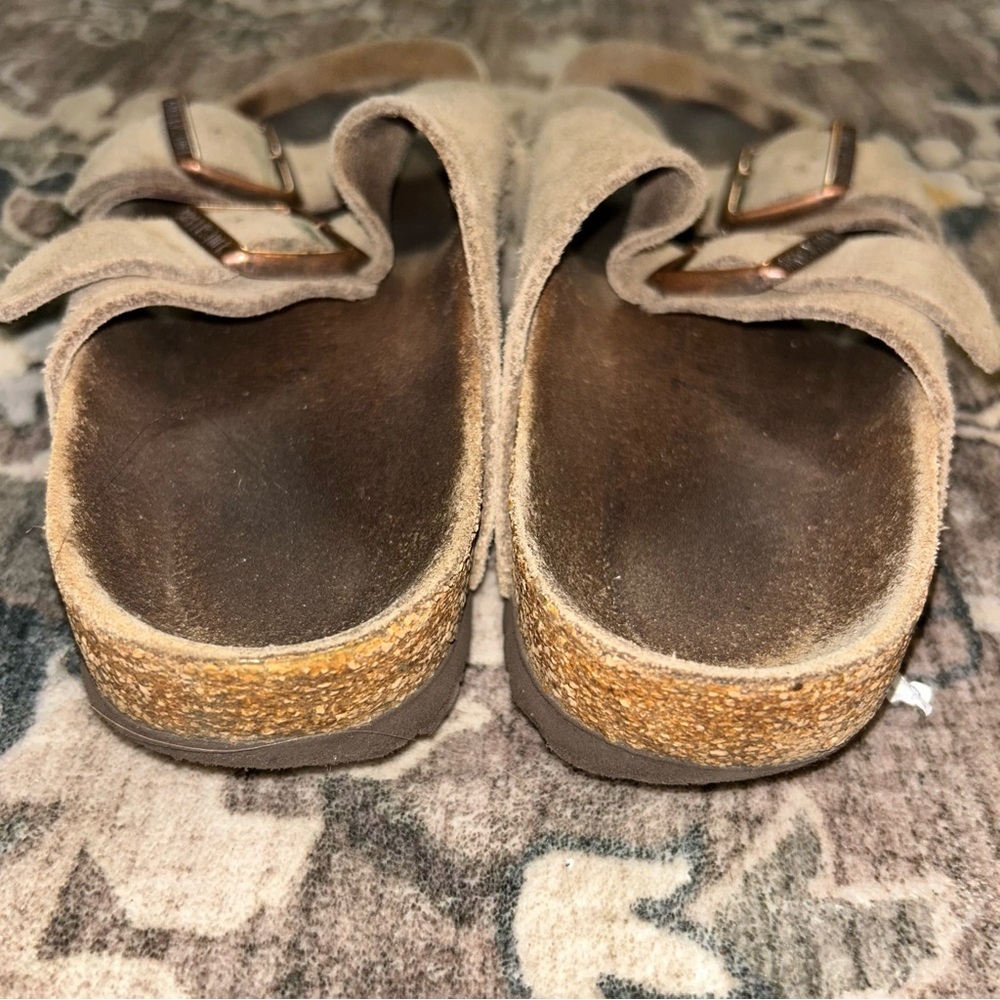 Birkenstock Beige Suede Sandals - Picture 4 of 7
